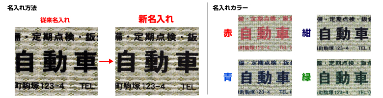 ゴブランカレンダーの名入れ方法変更